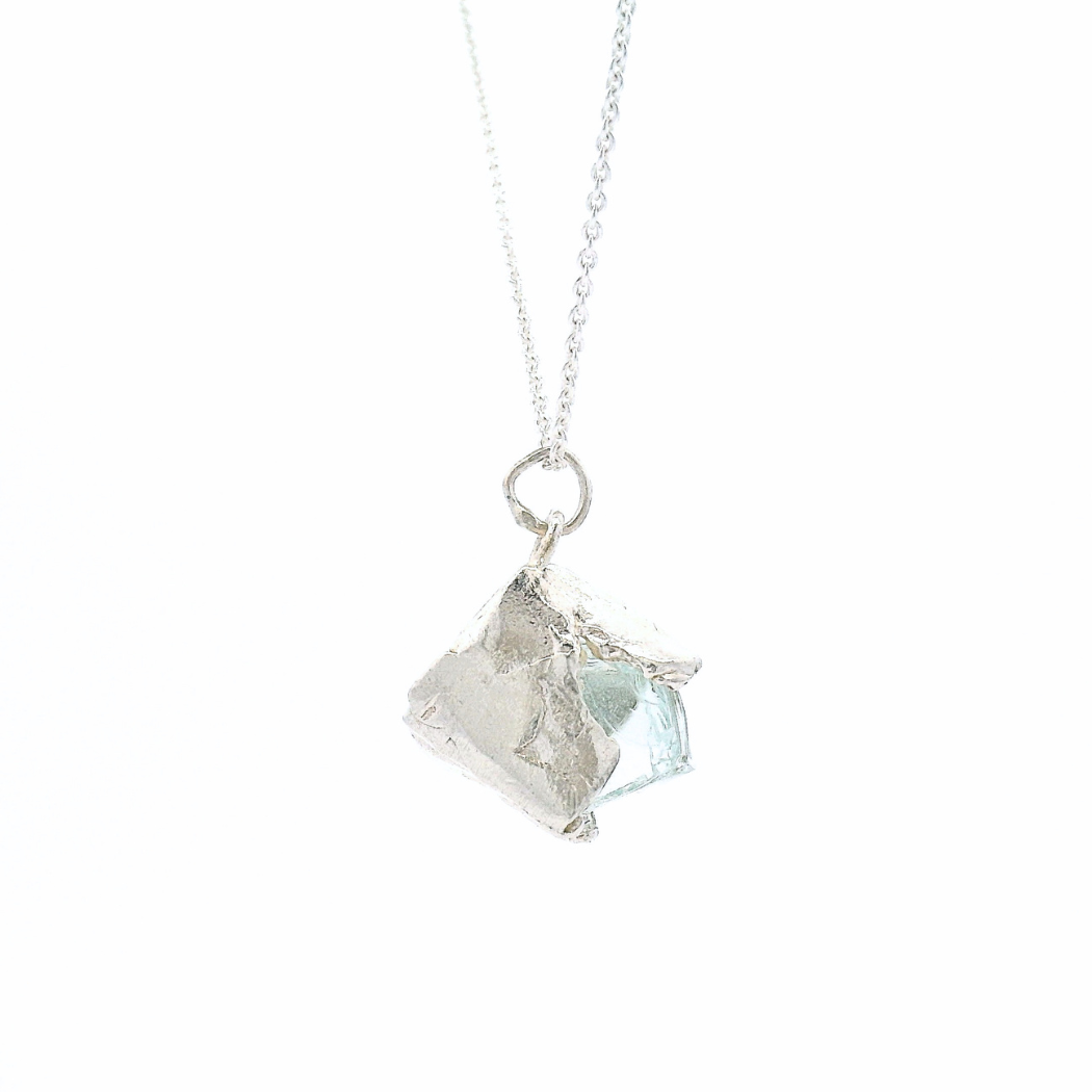 Silver Bus Stop Glass Pendant 24", view 3
